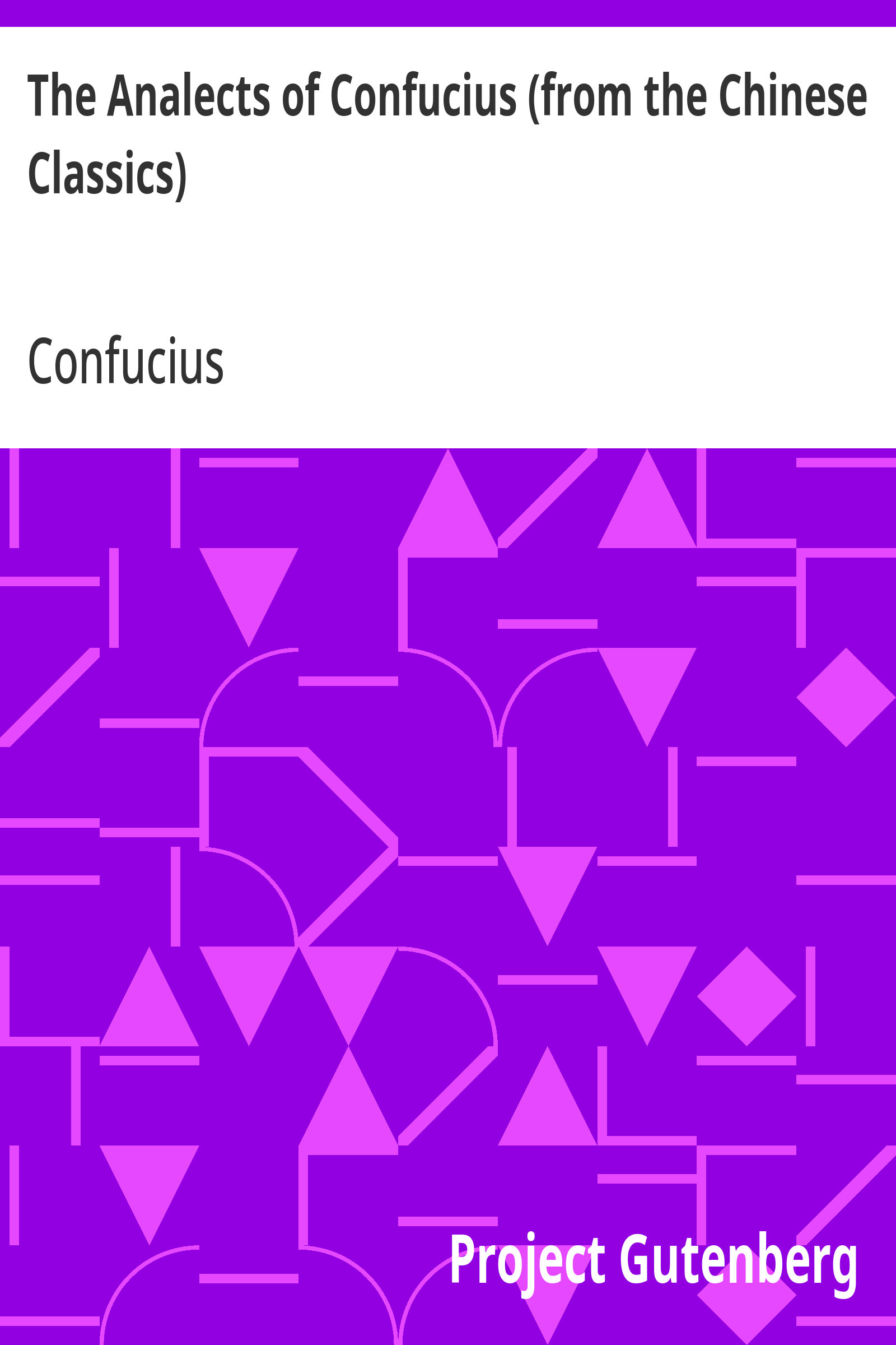 جلد کتاب The Analects of Confucius