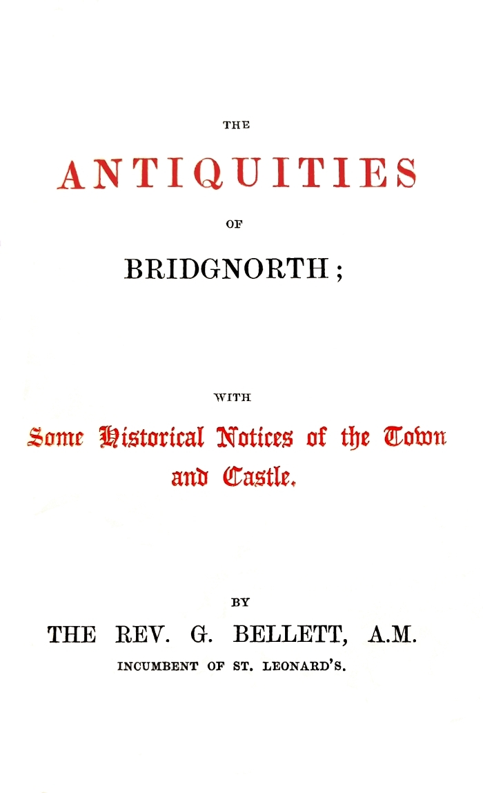 جلد کتاب The Antiquities of Bridgnorth