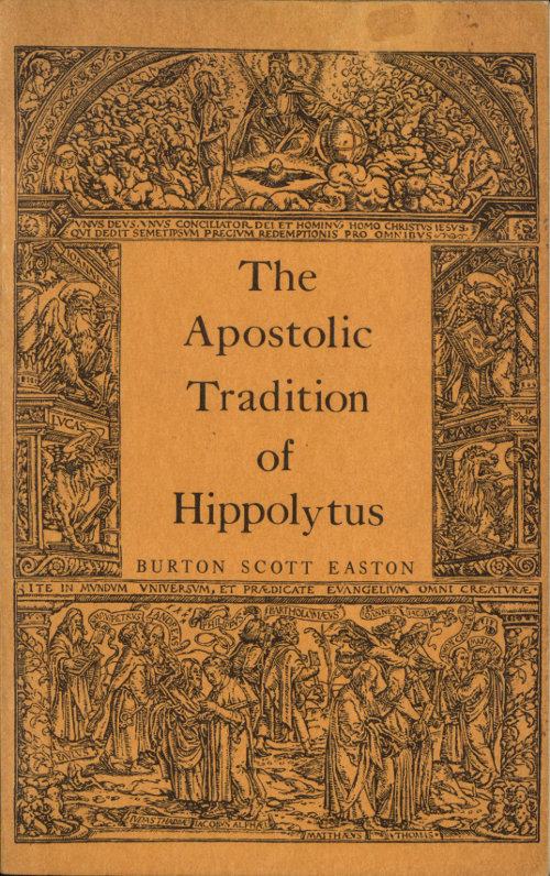 جلد کتاب The Apostolic Tradition of Hippolytus