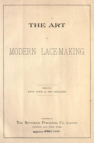 جلد کتاب The Art of Modern Lace Making