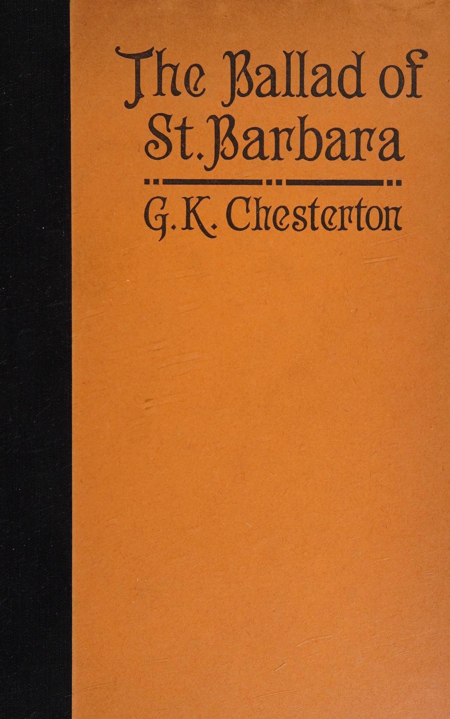 جلد کتاب The Ballad of St. Barbara, and Other Verses