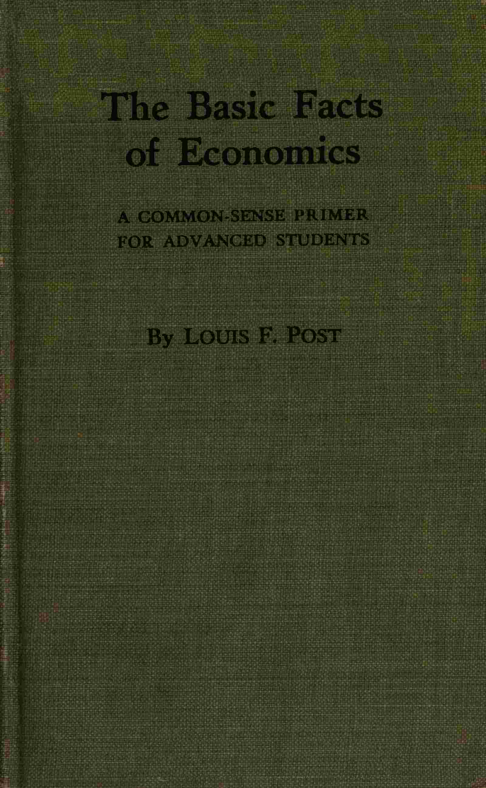 جلد کتاب The Basic Facts of Economics