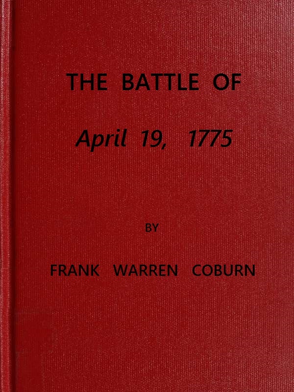 جلد کتاب The Battle of April 19, 1775