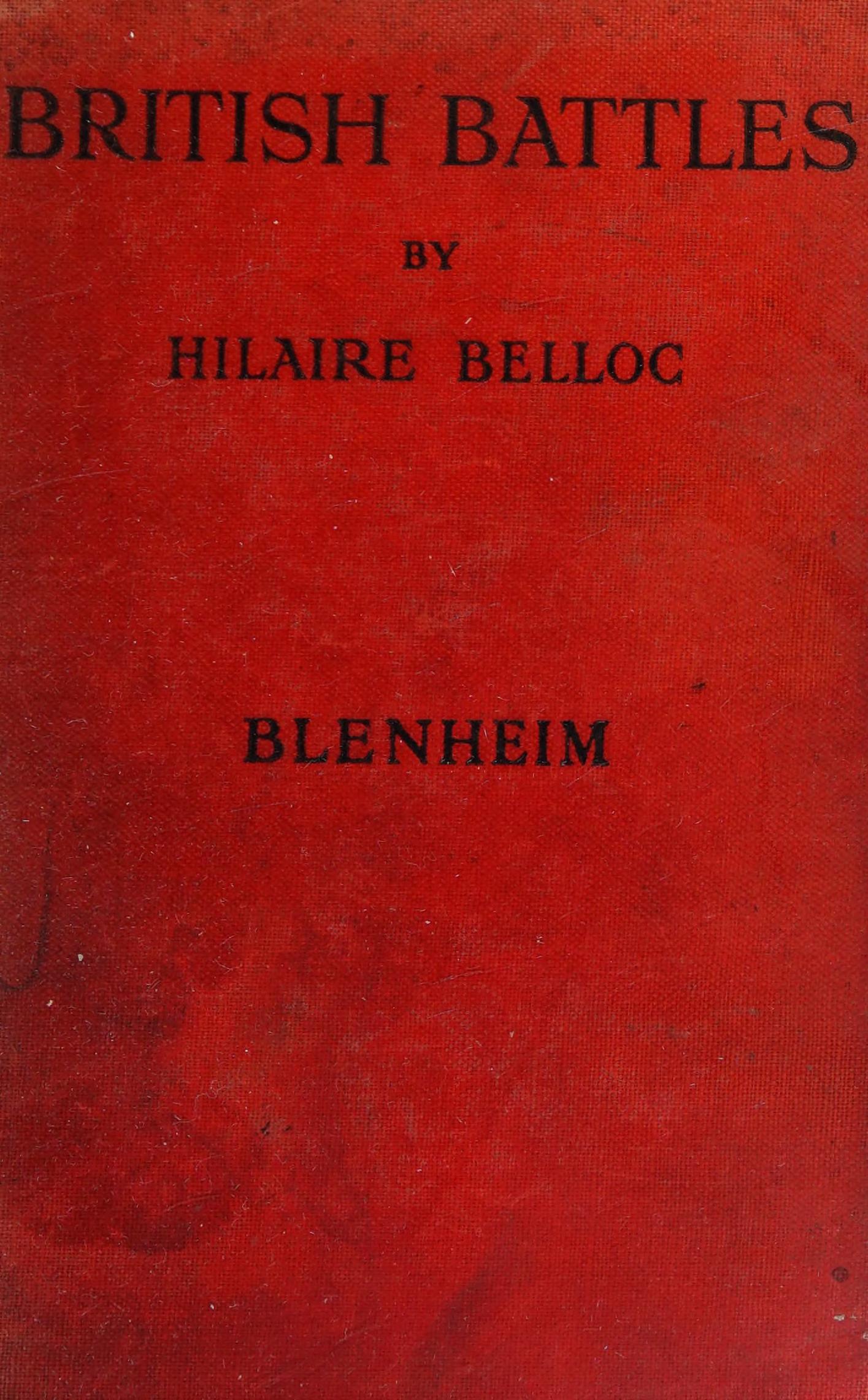 جلد کتاب The Battle of Blenheim