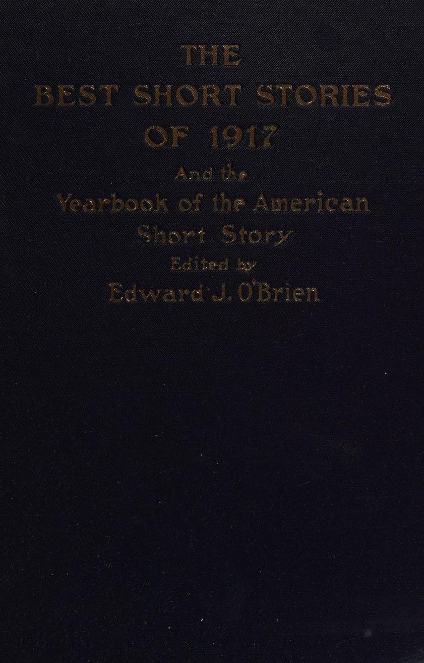 جلد کتاب The Best Short Stories of 1917