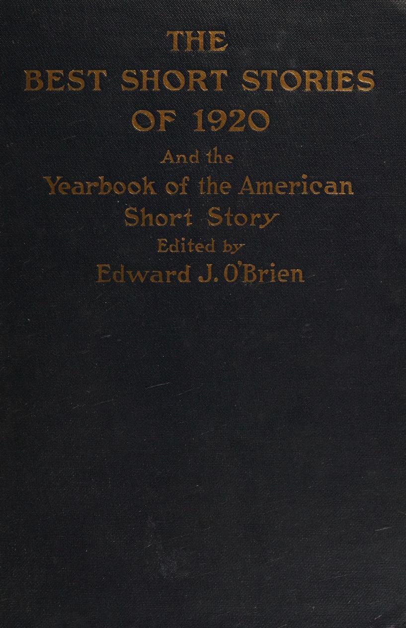 جلد کتاب The Best Short Stories of 1920