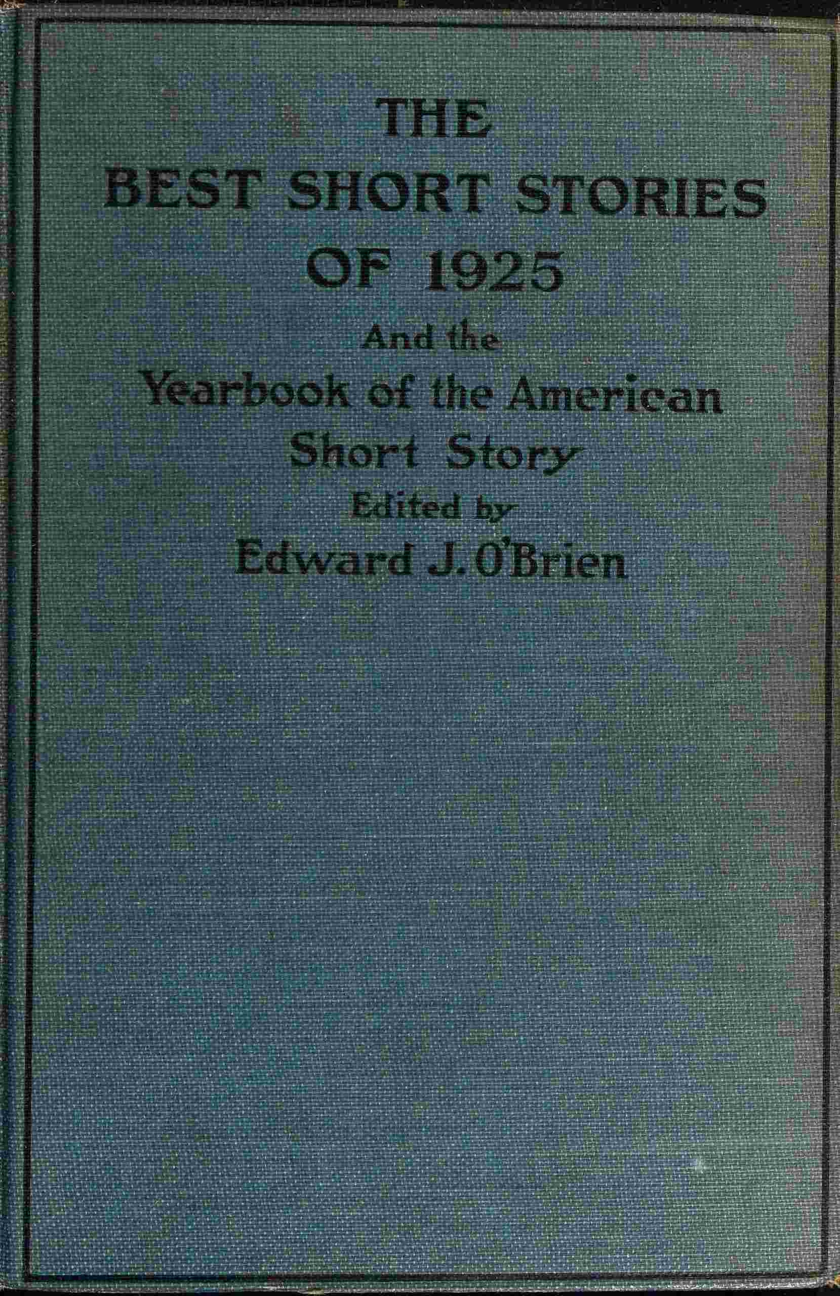 جلد کتاب The Best Short Stories of 1925