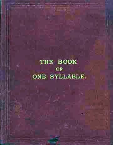 جلد کتاب The Book of One Syllable