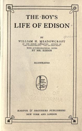 جلد کتاب The Boys' Life of Edison