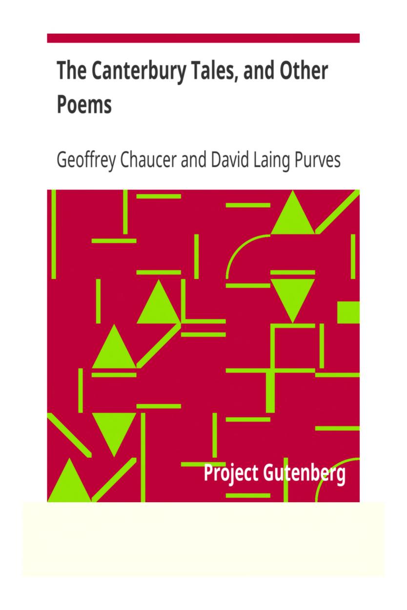جلد کتاب The Canterbury Tales, and Other Poems