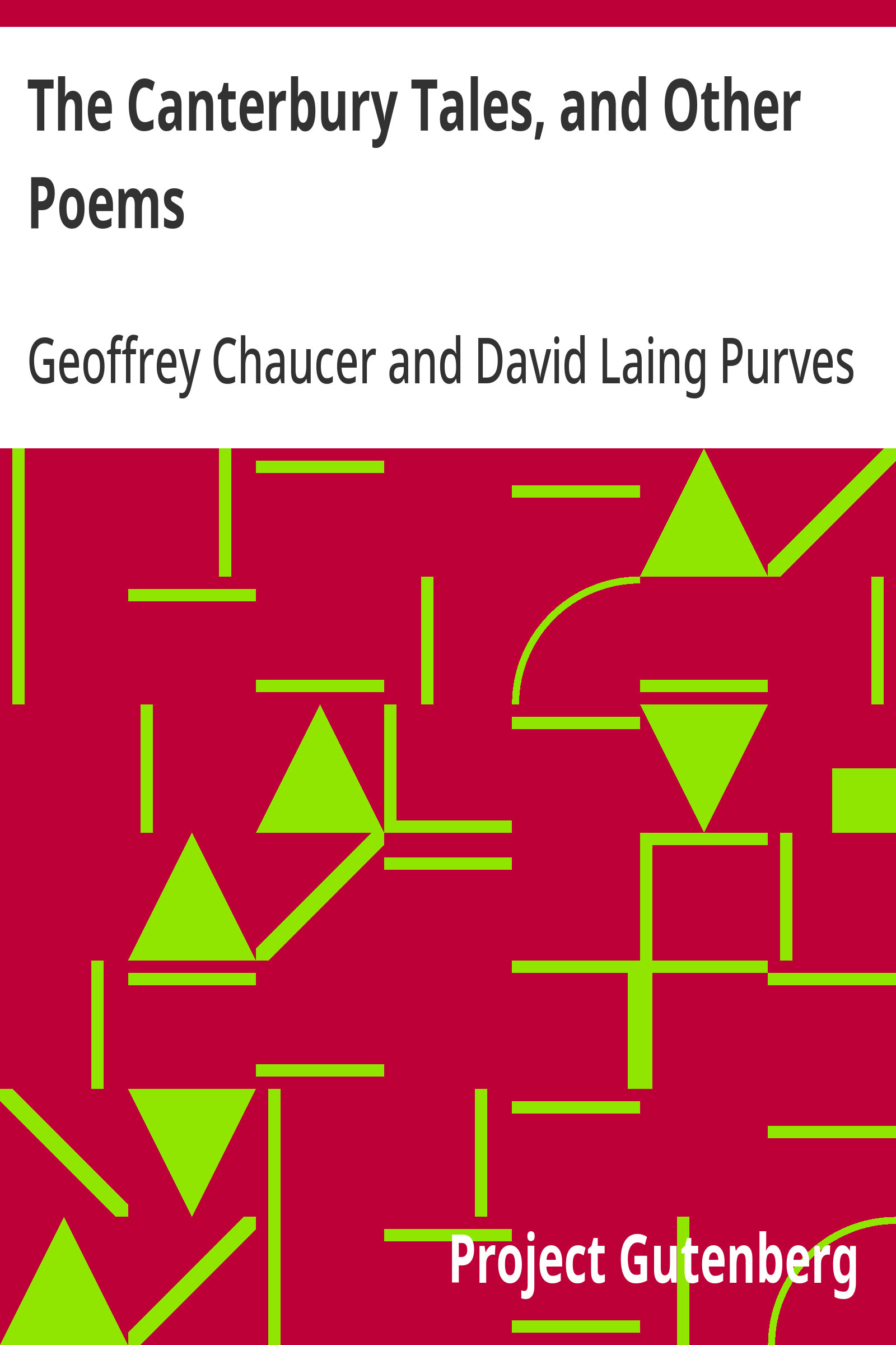 جلد کتاب The Canterbury Tales, and Other Poems