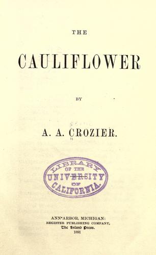 جلد کتاب The Cauliflower