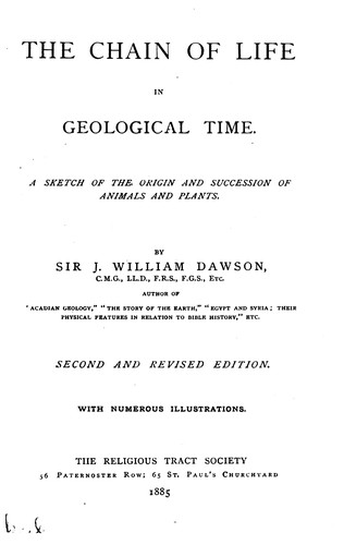 جلد کتاب The Chain of Life in Geological Time