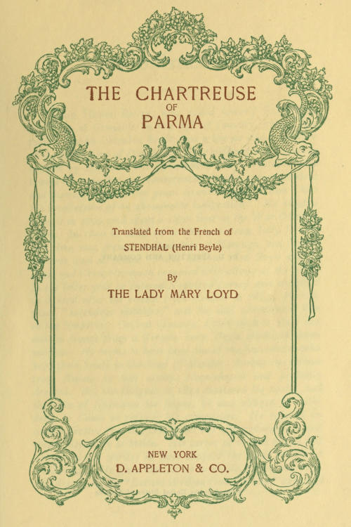 جلد کتاب The Chartreuse of Parma