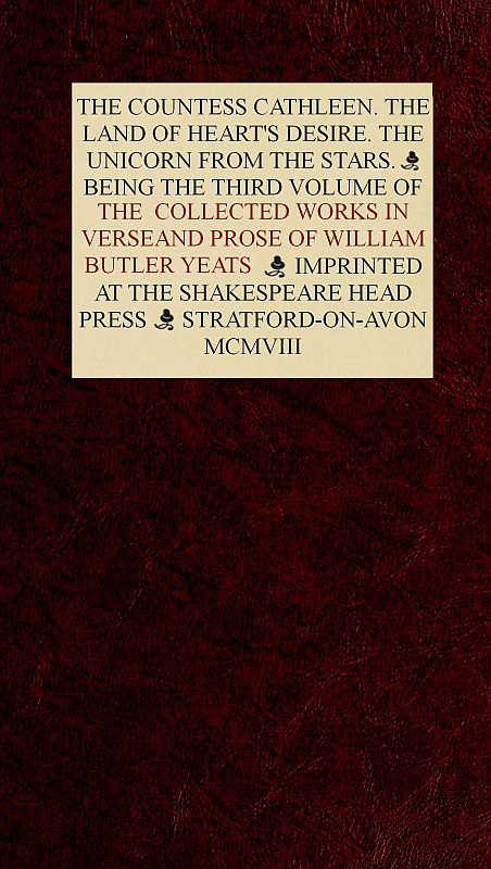 جلد کتاب The Collected Works of William Butler Yeats, Vol. 3
