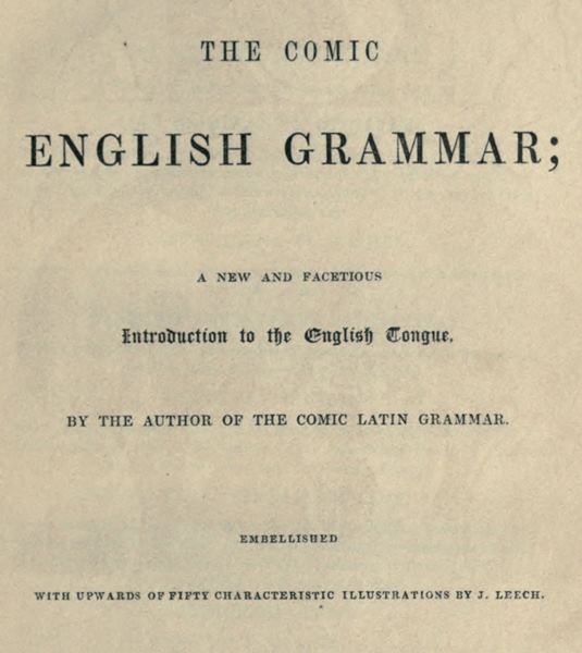 جلد کتاب The Comic English Grammar