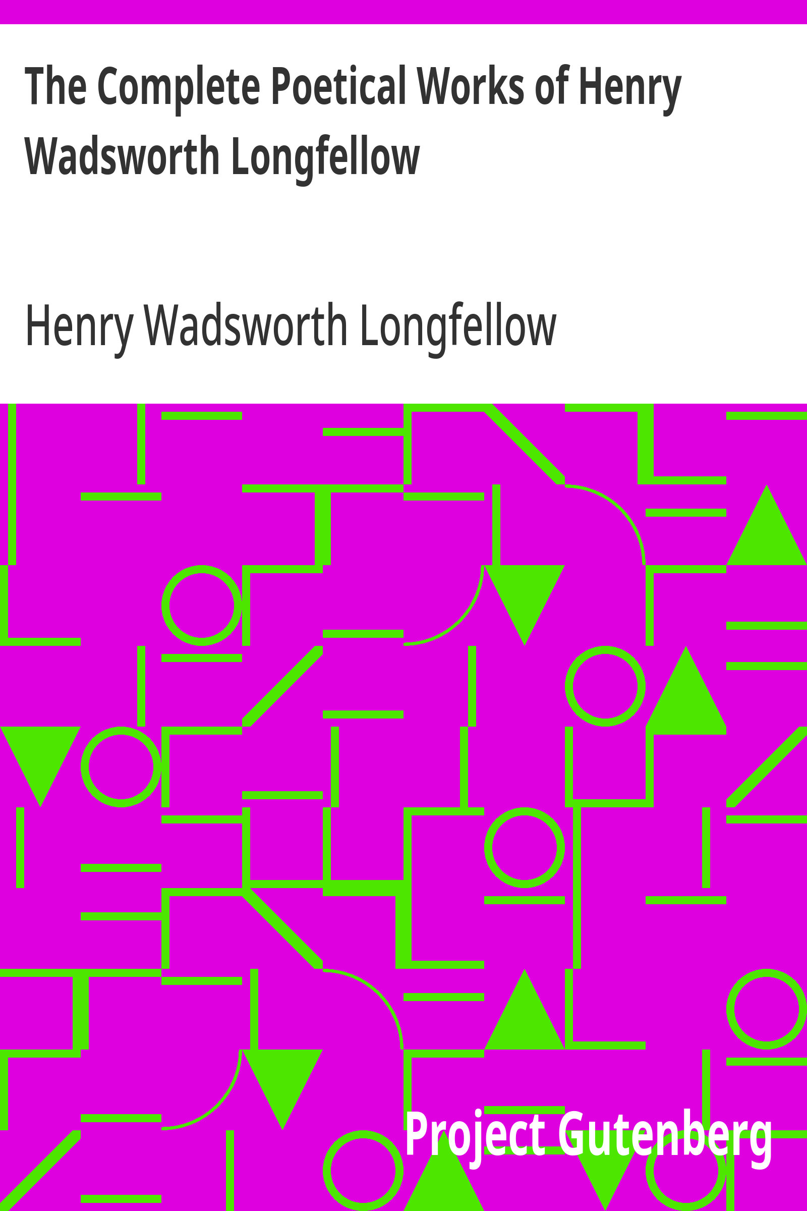 جلد کتاب The Complete Poetical Works of Henry Wadsworth Longfellow