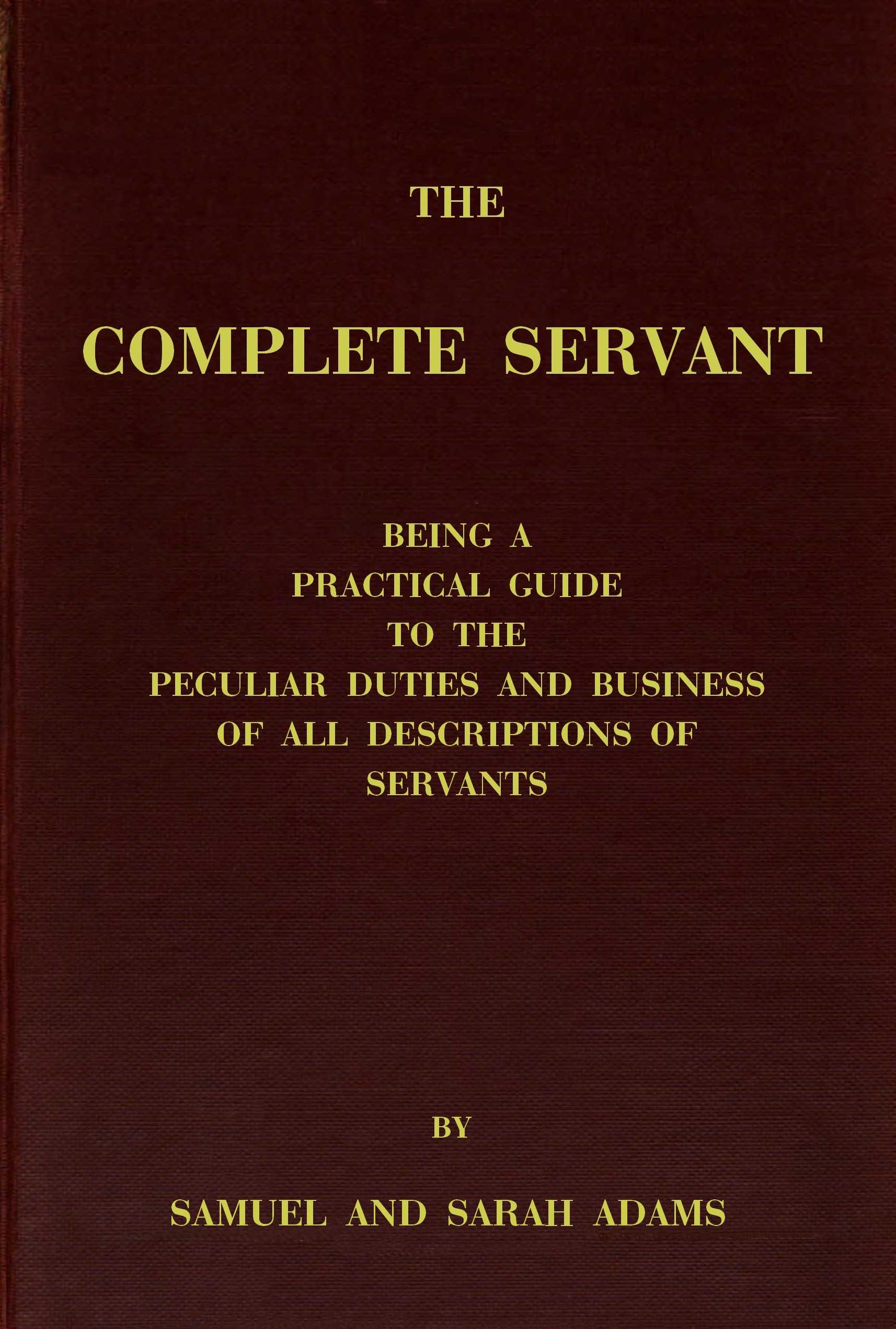 جلد کتاب The Complete Servant