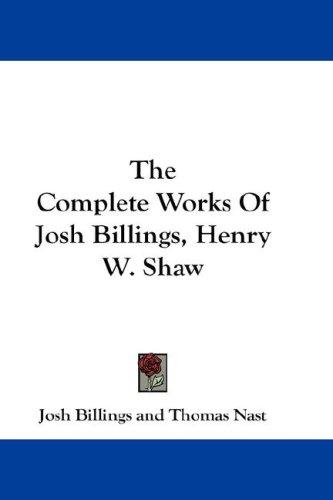جلد کتاب The Complete Works of Josh Billings