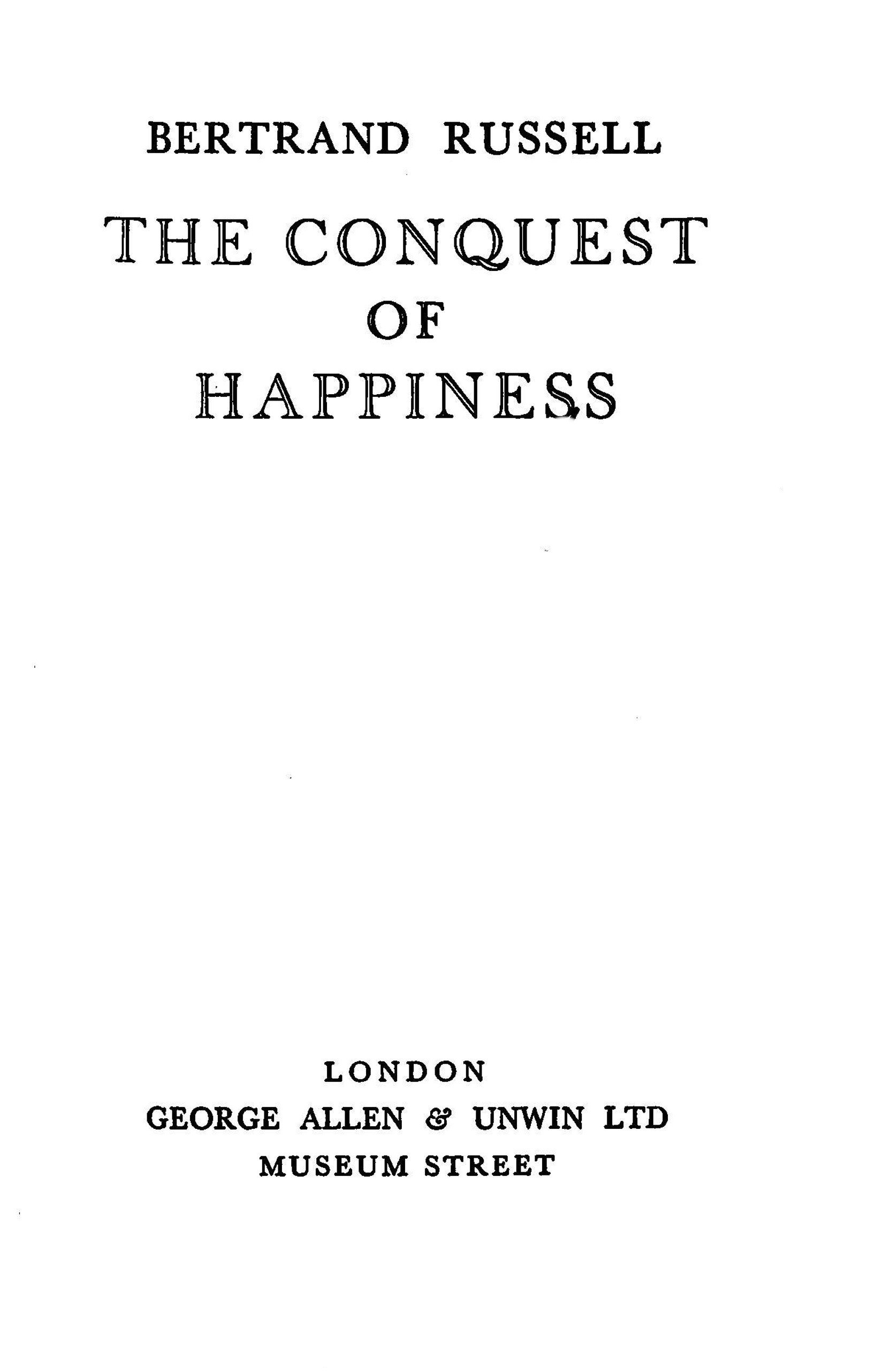 جلد کتاب The Conquest of Happiness