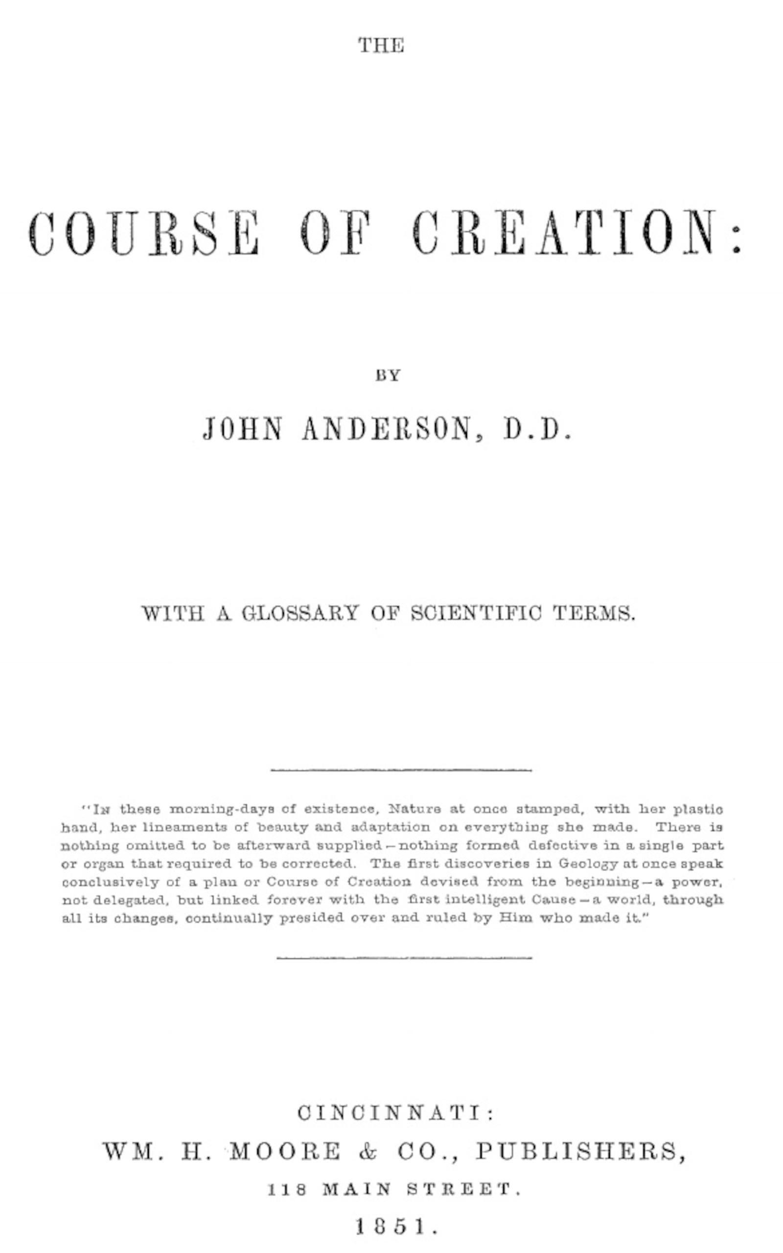 جلد کتاب The course of creation