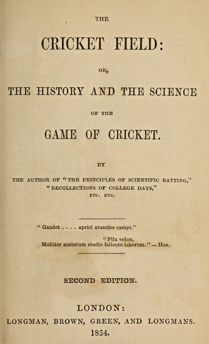 جلد کتاب The Cricket Field