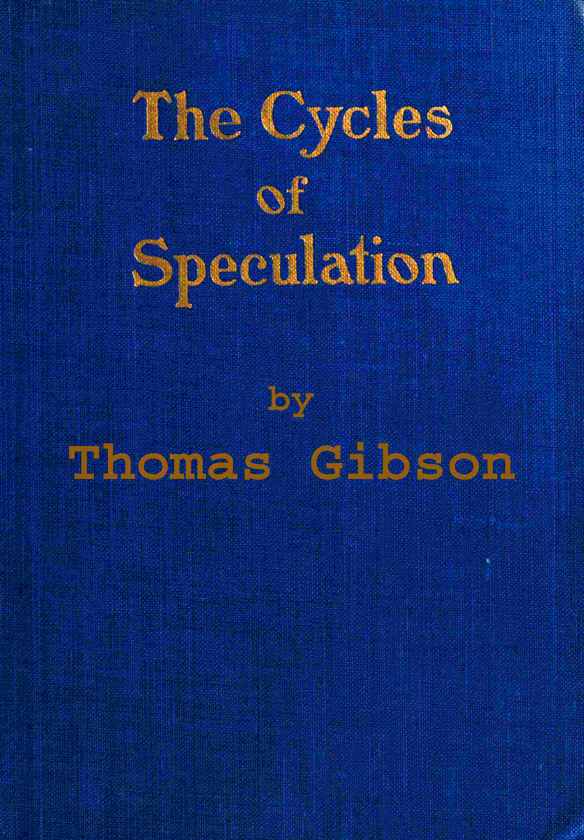 جلد کتاب The Cycles of Speculation