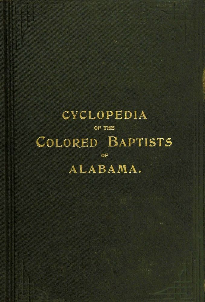 جلد کتاب The Cyclopedia of the Colored Baptists of Alabama