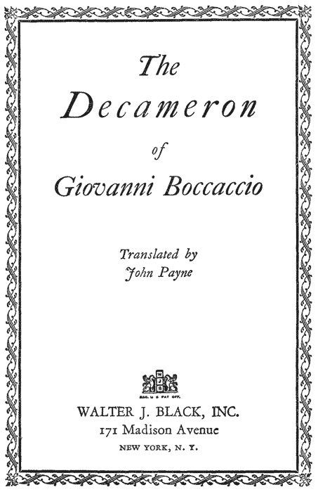 جلد کتاب The Decameron
