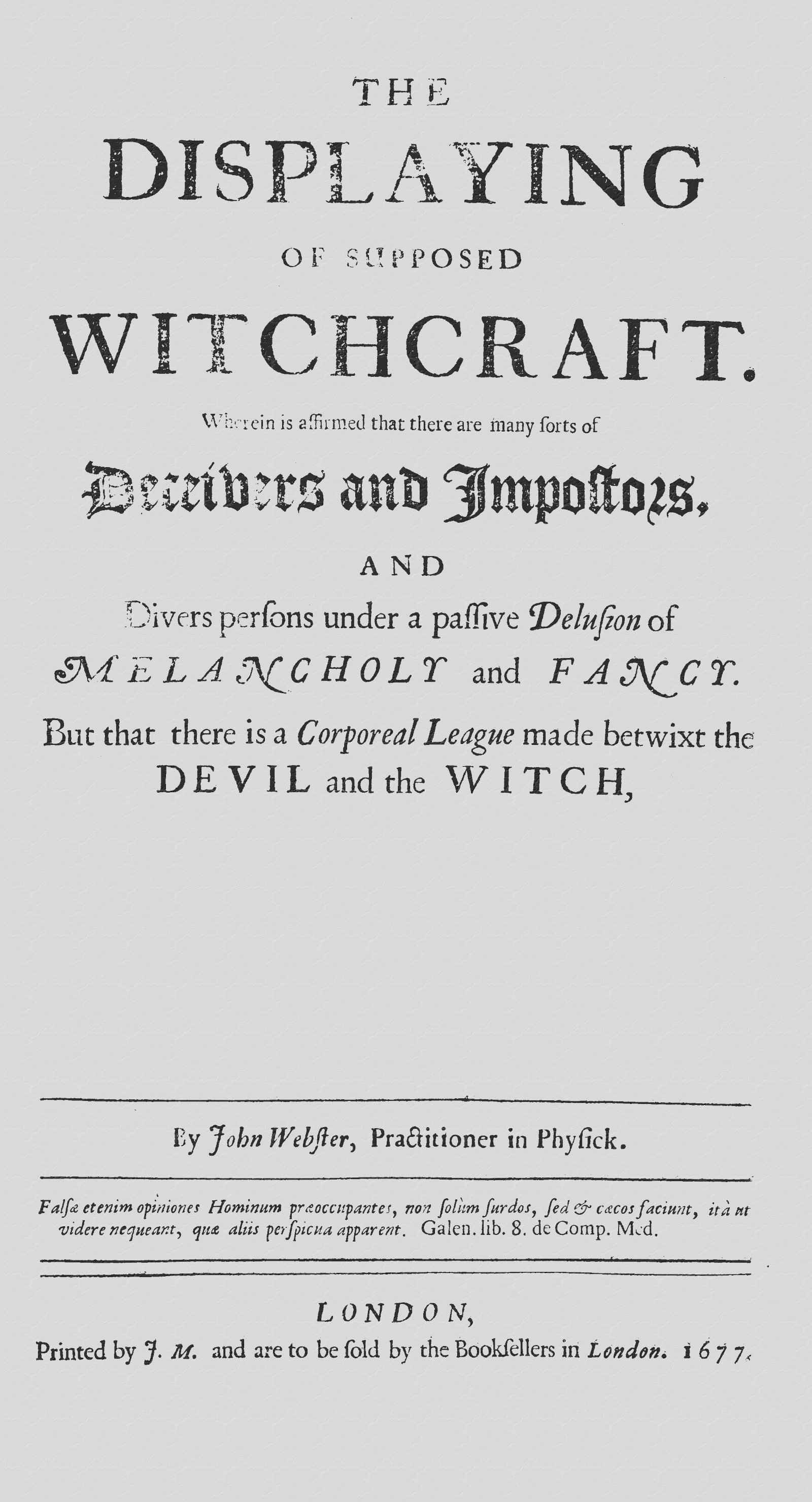 جلد کتاب The Displaying of Supposed Witchcraft