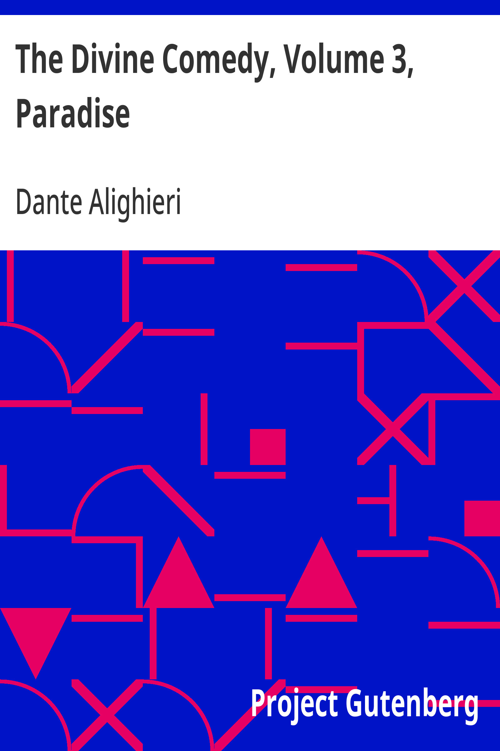 جلد کتاب The Divine Comedy, Volume 3: Paradise