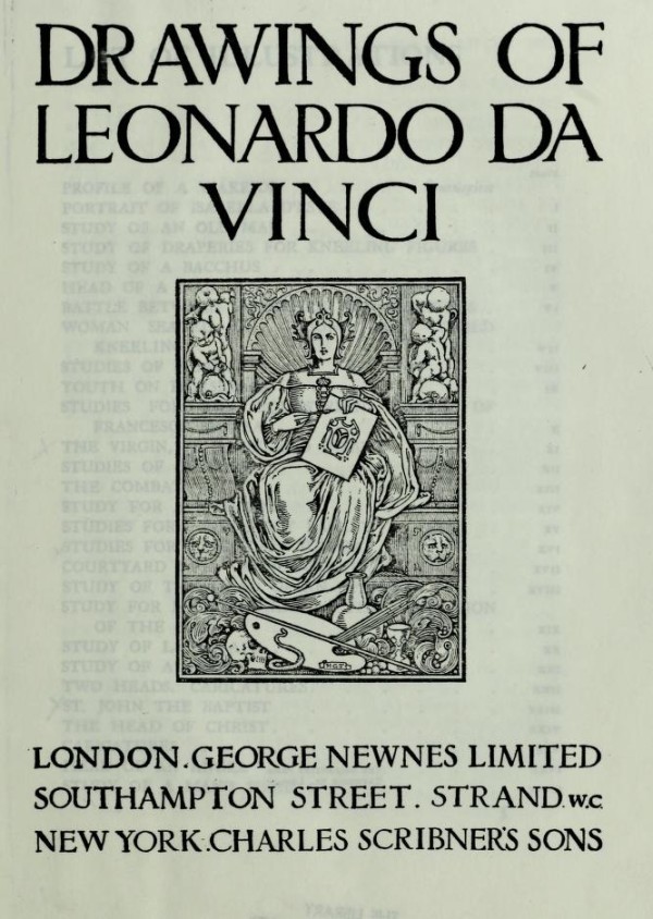 جلد کتاب The Drawings of Leonardo da Vinci