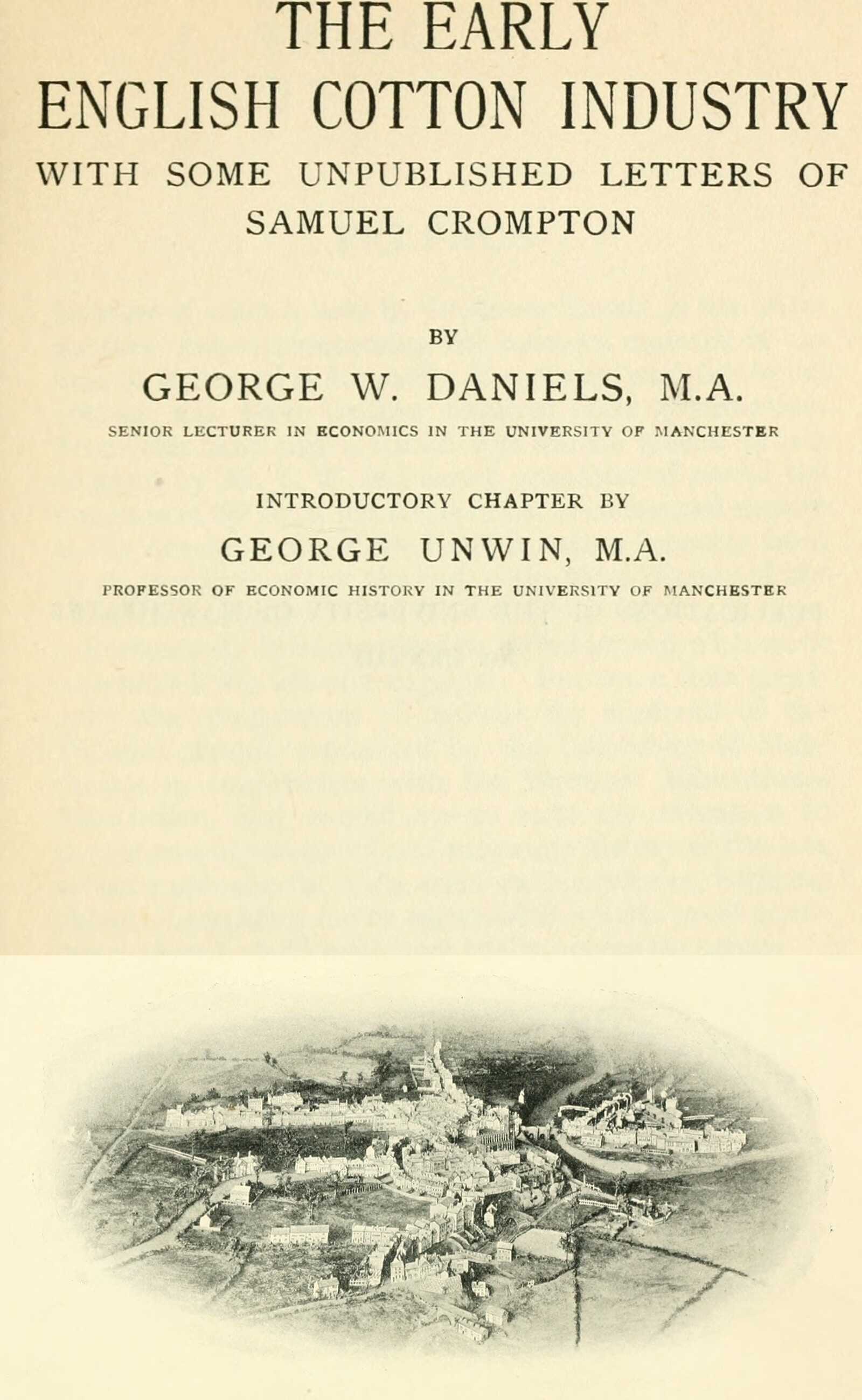 جلد کتاب The Early English Cotton Industry