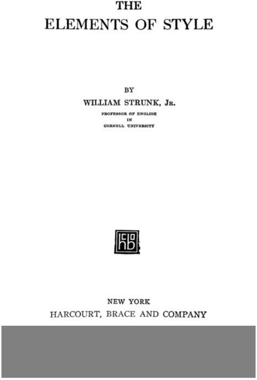 جلد کتاب The Elements of Style