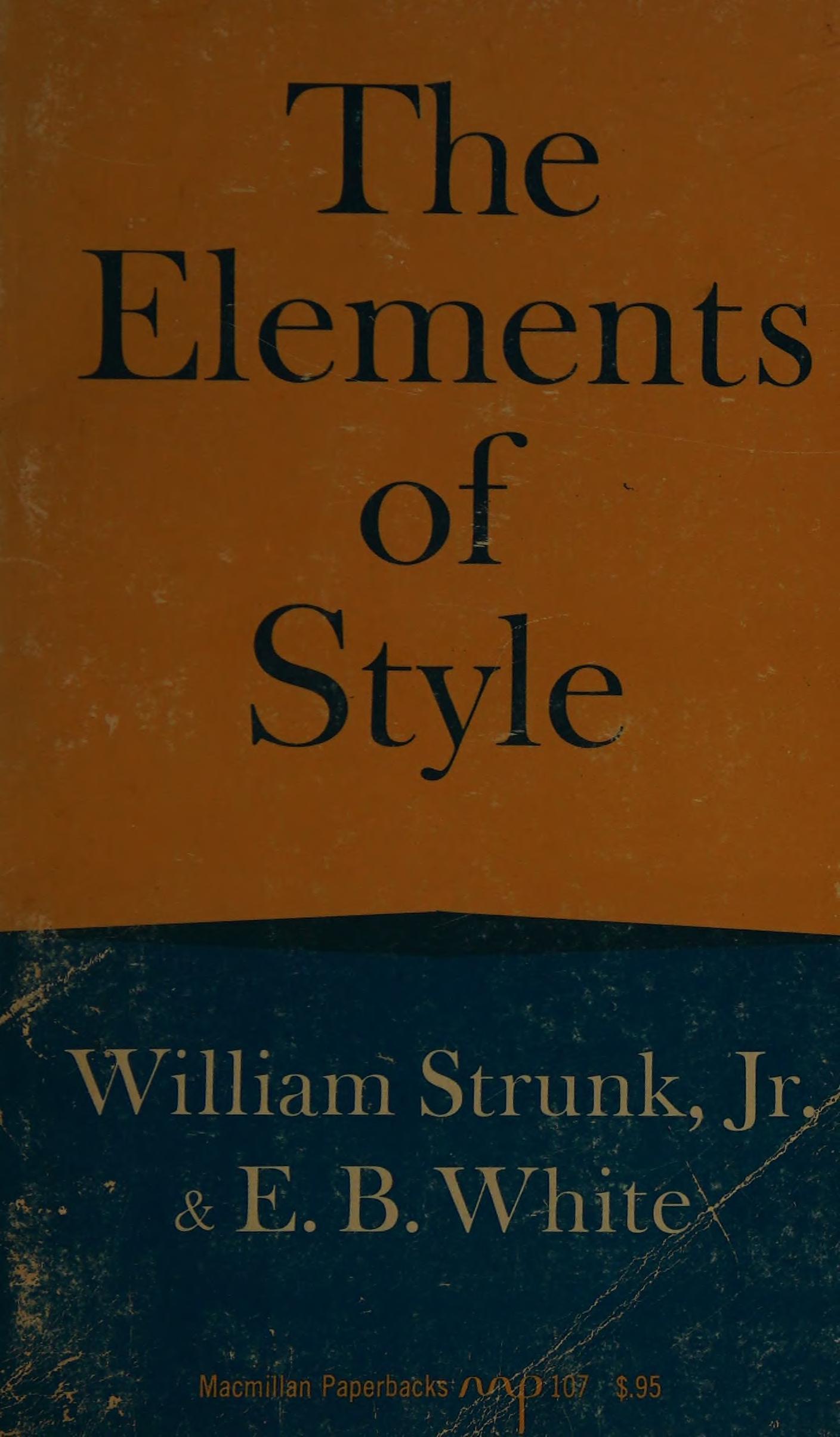 جلد کتاب The Elements of Style
