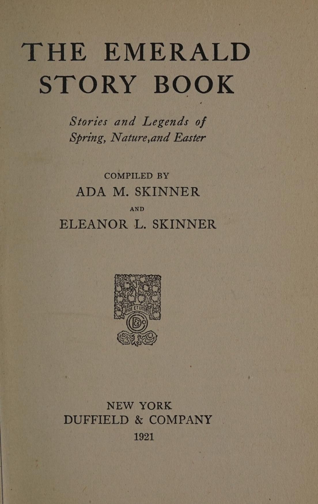 جلد کتاب The Emerald Story Book