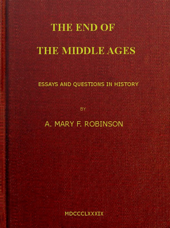 جلد کتاب The End of the Middle Ages: Essays and Questions in History