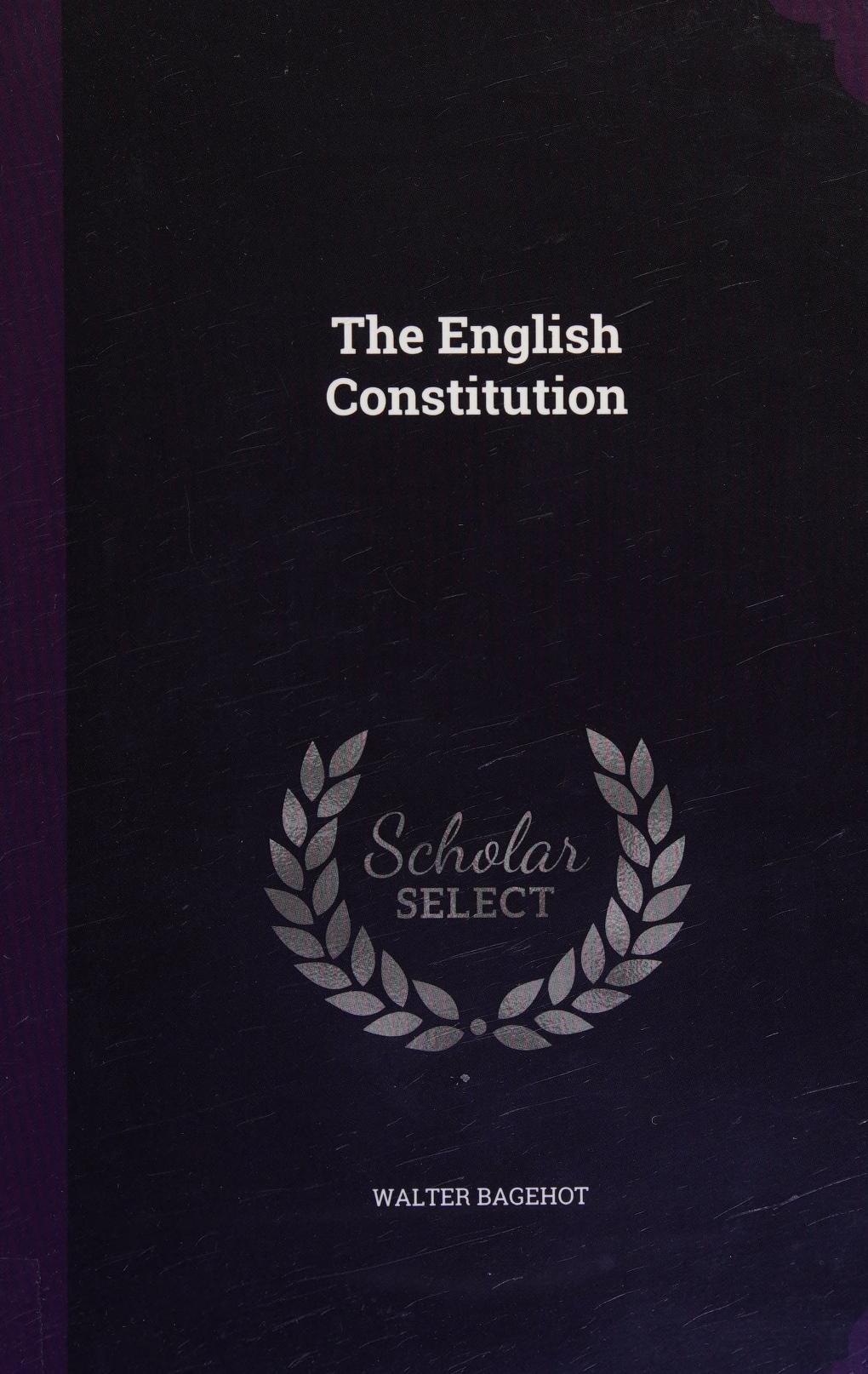 جلد کتاب The English Constitution