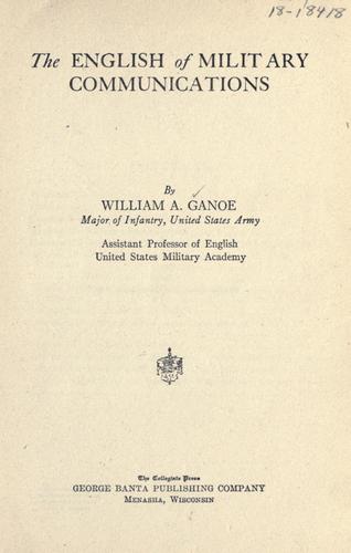 جلد کتاب The English of military communications