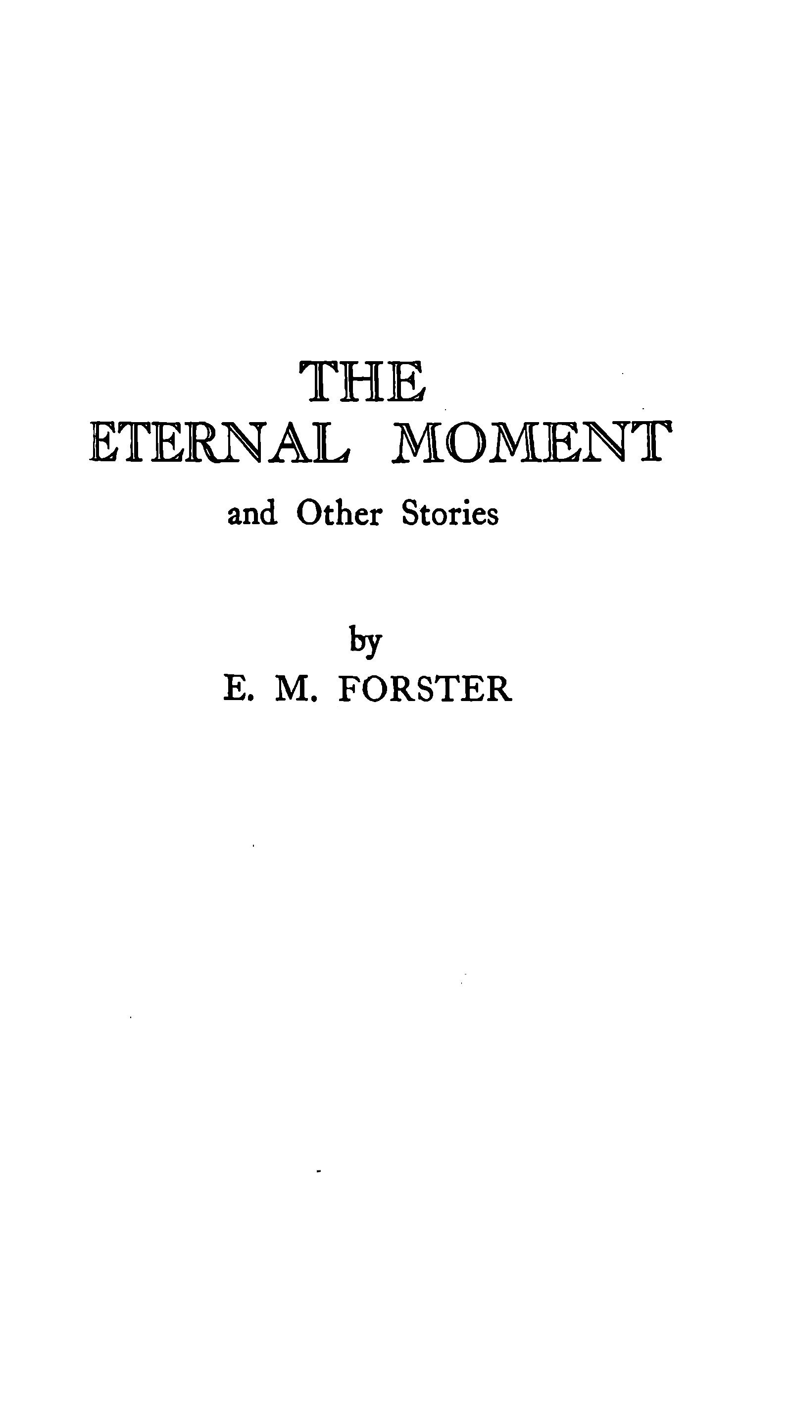 جلد کتاب The Eternal Moment, and Other Stories