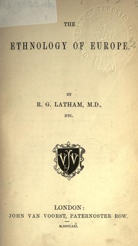 جلد کتاب The Ethnology of Europe