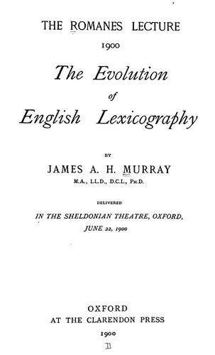 جلد کتاب The Evolution of English Lexicography