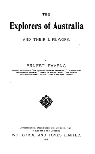 جلد کتاب The Explorers of Australia and their Life-work