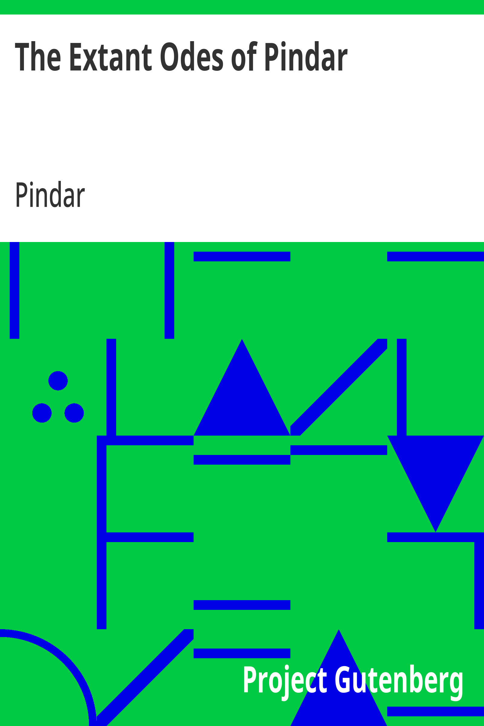 جلد کتاب The Extant Odes of Pindar