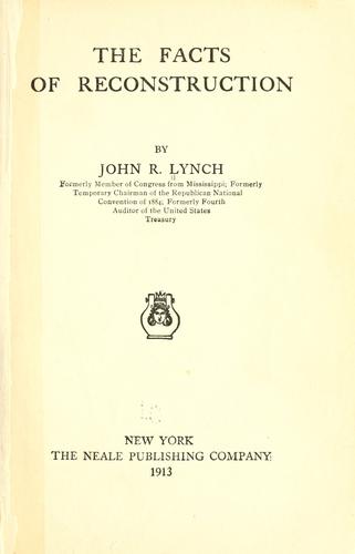 جلد کتاب The Facts of Reconstruction