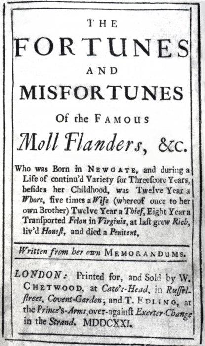 جلد کتاب The Fortunes and Misfortunes of the Famous Moll Flanders