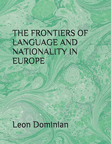 جلد کتاب The Frontiers of Language and Nationality in Europe