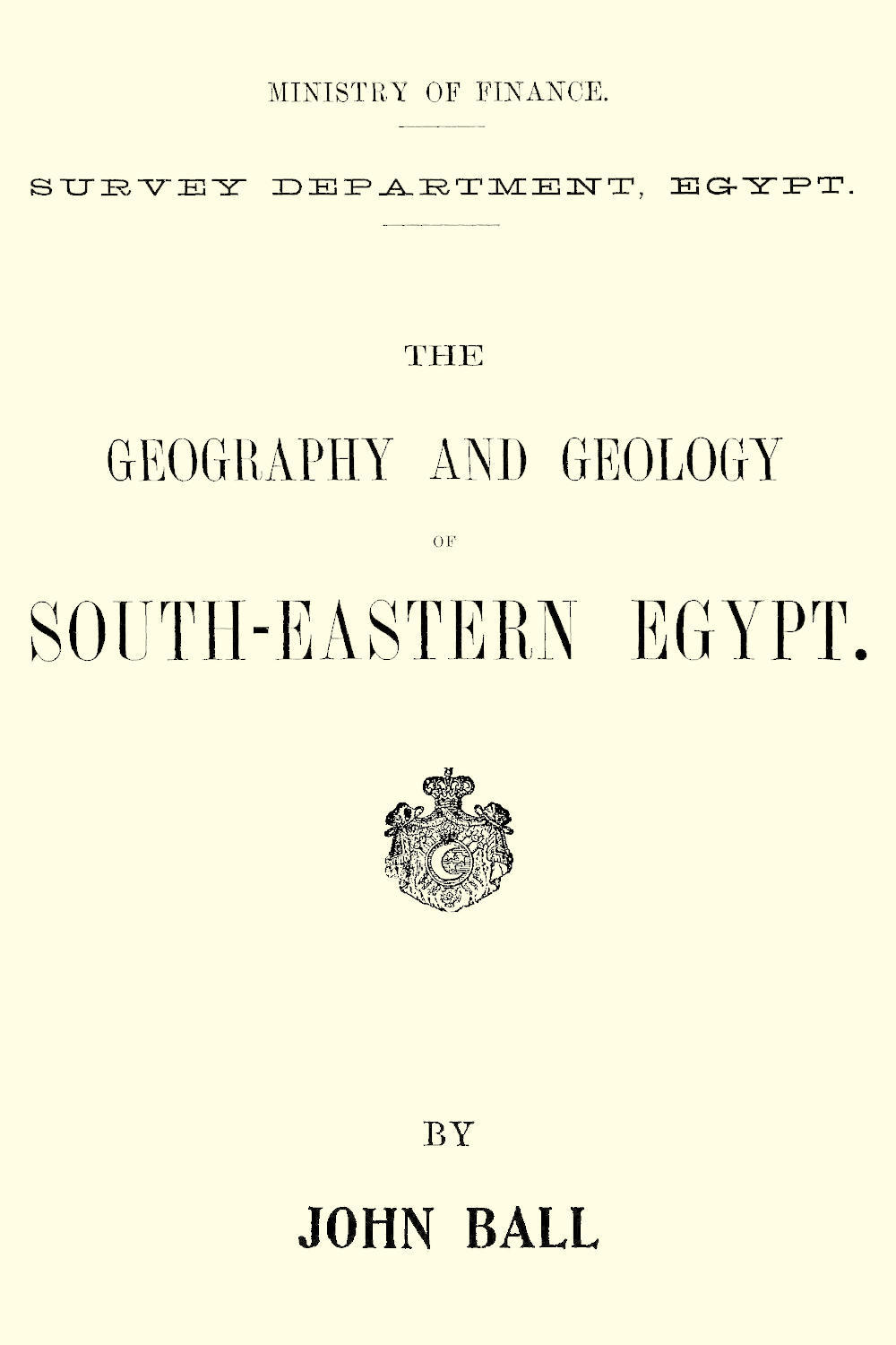 جلد کتاب The Geography and Geology of South-Eastern Egypt