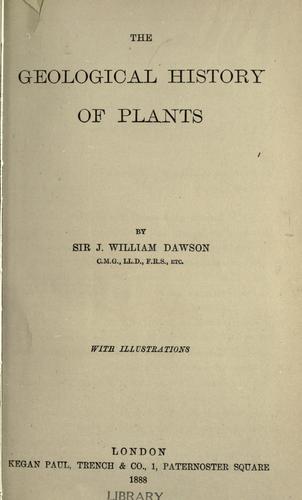 جلد کتاب The Geological History of Plants