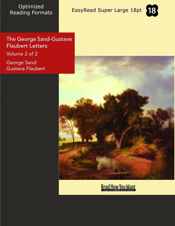 جلد کتاب The George Sand-Gustave Flaubert Letters